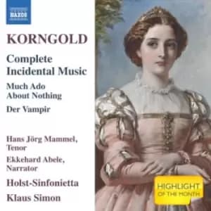 Korngold Complete Incidental Music by Erich Wolfgang Korngold CD Album