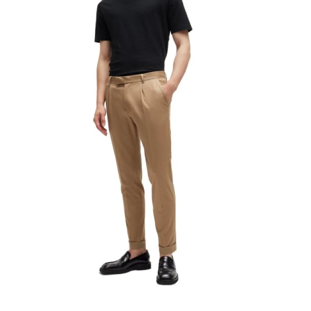 Boss Mens Pepe Trousers Open Beige male 30