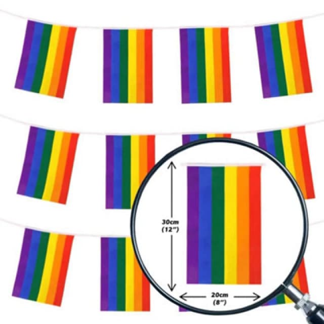 I Love Fancy Dress Rainbow Flag Bunting Pride Lgbtq+ - Pack Of 12