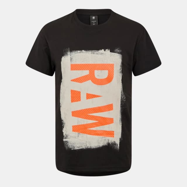 G Star Painted RAW Graphic T-Shirt Dk Black male Small