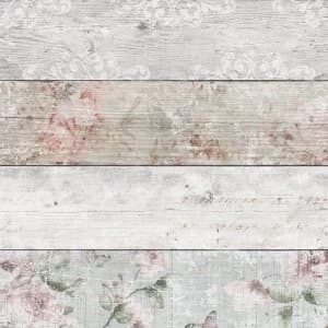 Graham and Brown Fresco Distressed Wood Floral Wallpaper