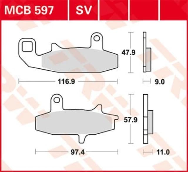 TRW Lucas Brake pad MCB597
