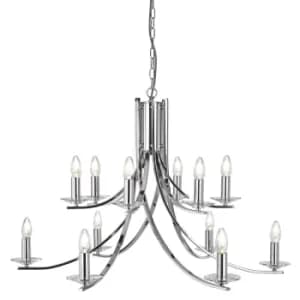 Ascona 12 Light Chandelier Chrome Finish, E14