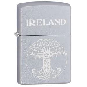 Zippo Celtic Tree of Life Satin Chrome Windproof Lighter