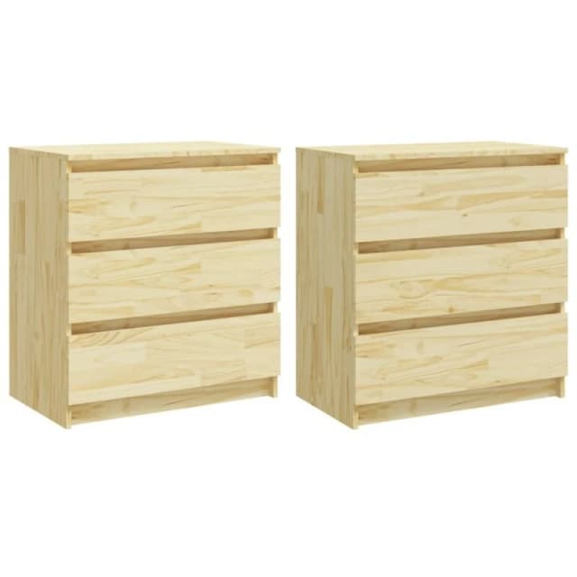 VIDAXL Bedside Cabinets 2 pcs 60x36x64cm Solid Pinewood Vidaxl 8720286776155