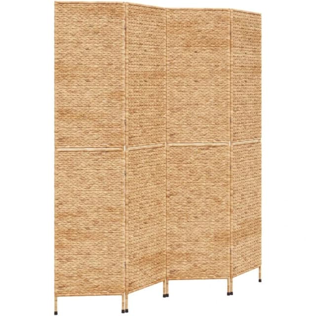 Vidaxl Room Divider 4-panel 163X180 Cm Water Hyacinth, Brown 355194