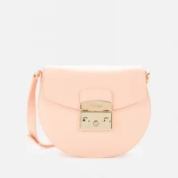 Furla Womens Metropolis Mini Cross Body Bag Round - Candy Rose