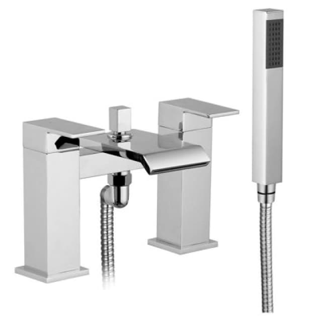 Nes Home Chrome Modern Waterfall Bath Shower Mixer Tap in Silver Silver Unisex