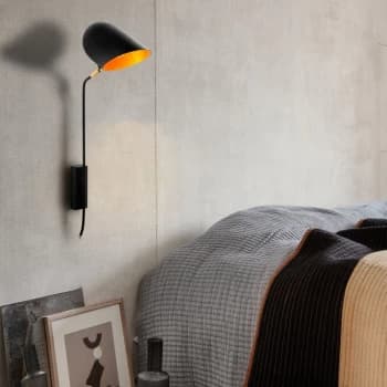 Kesik - 4951 Black Gold Wall Lamp