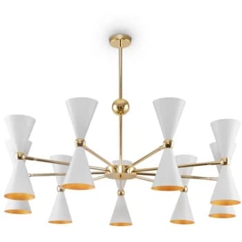 Maytoni Modern - Vesper Modern Vesper 18 Light White with Gold Pendant Ceiling Light