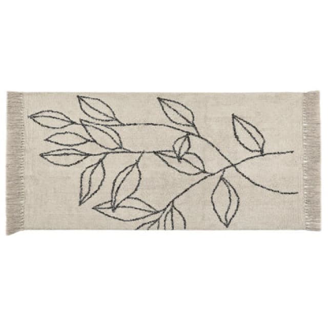 Beliani Rug Sazli Beige 80 X 150 Cm Cotton