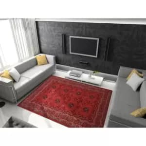 Mastercraft - Kashqai 4302 300 Red 200cm x 300cm Rectangle - Red