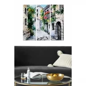 MDF189399467 Multicolor Decorative MDF Painting (3 Pieces)