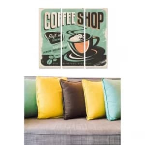 MDF3986197 Multicolor Decorative MDF Painting (3 Pieces)