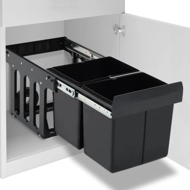 VIDAXL Kitchen Cupboard Pull-out Dustbin Soft-Close 36 l Vidaxl 51179