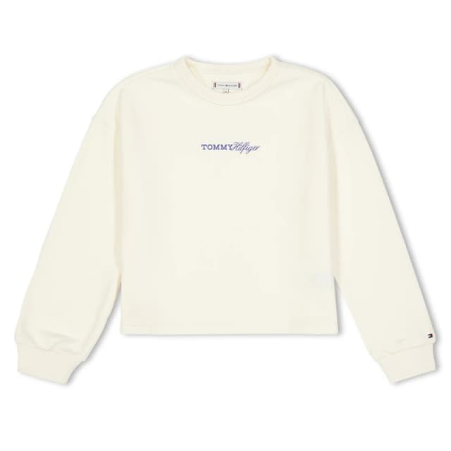 Tommy Hilfiger Kids Crew Sweatshirt Ancnt White YBH female 10Y