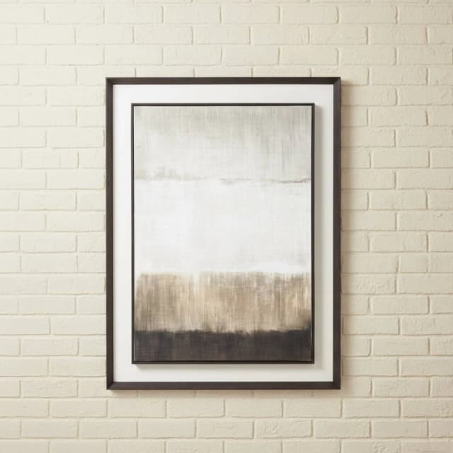 Hill Interiors Extra Large Moderno Painting On Linen Mounted In Frame - Wood - L5 X W90 X H120 Cm - Brown