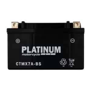 Platinum Motorcycle Starter Battery CTMX7A-BS 12V 7Ah 100CCA Wc 1 Year Guarantee