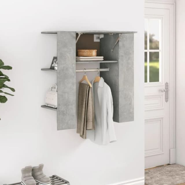 Vidaxl Hallway Cabinet Concrete Grey 97.5X37X99cm Engineered Wood, Grey 808769