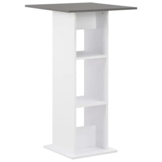 VIDAXL Bar Table White and Anthracite Grey 60x60x110cm Vidaxl 8718475796619
