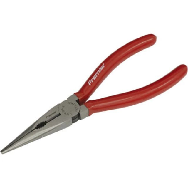 Loops 170mm Long Nose Pliers - Drop Forged Steel - 45mm Jaw Capacity - Serrated Jaws Metallics
