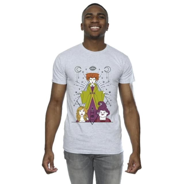 Disney Men Hocus Pocus Candle T-Shirt in Grey Size: Small Grey S Male 5063283803695