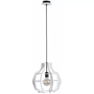 Keter Bento Wire Frame Pendant Ceiling Light White, 38.5cm, 1x E27