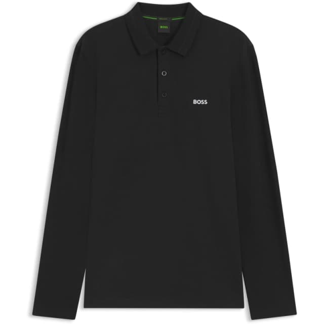 Boss Mens HBG Plisy Long-Sleeve Polo Black 009 male S