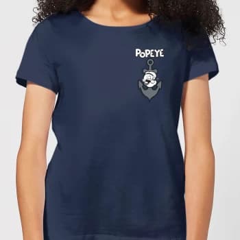 Popeye Anchor Womens T-Shirt - Navy - S