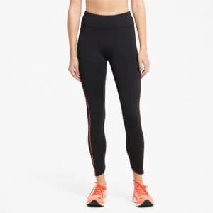 PUMA 7/8 Womens Running Leggings, Black, size Large, Clothing