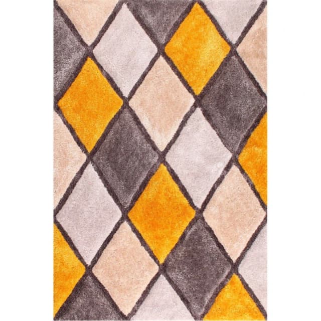 Ultimate Rug 3D CARVED DIAMOND Ochre unisex 60x110cm