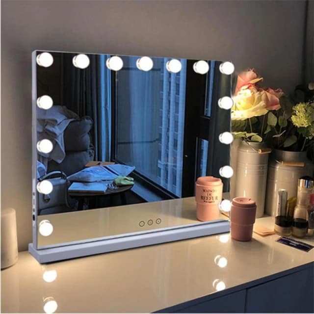 Kabinet UK Rectangular Makeup Mirror with Base White unisex Medium