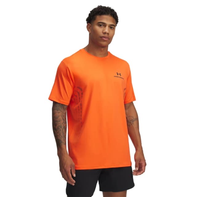 Under Armour Mens Vanish Energy Short-Sleeve Performance Gym Top Orange male M