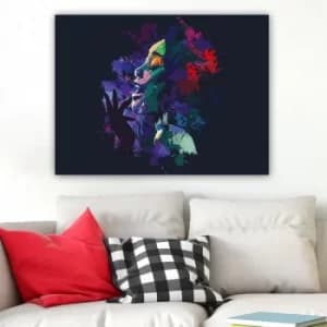 69502321_70100 Multicolor Decorative Canvas Painting