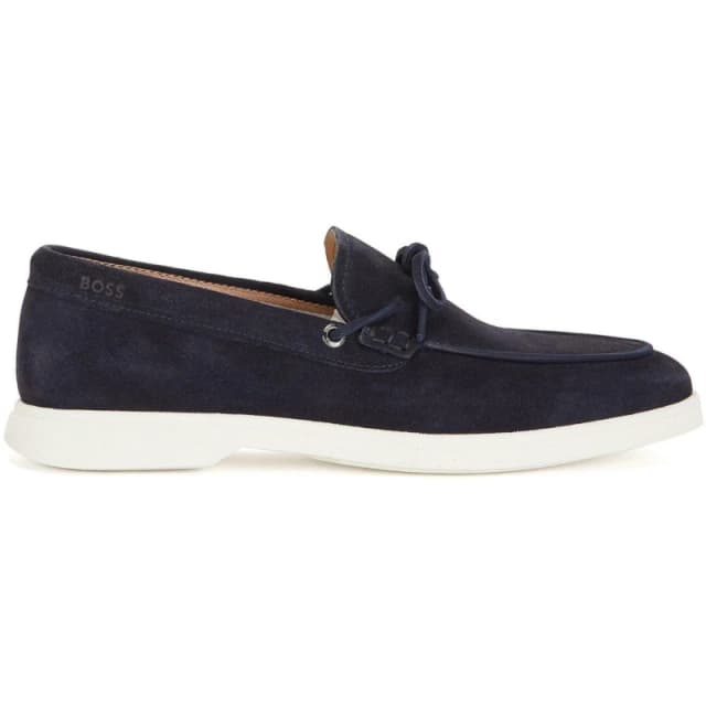 Boss Sienne Moccasin Shoes Dark Blue male UK 6