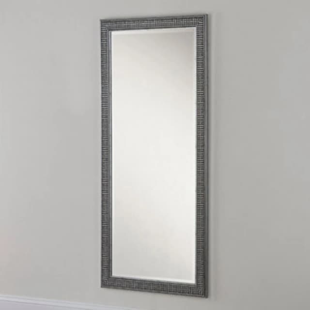 Yearn Mirrors Yearn Mirrors Yearn Cobble Framed full Length Mirror 166.5x75cm in Silver Silver One Size Unisex 0716053065834