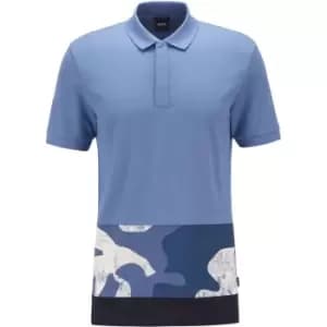 Boss Parlay Short Sleeve Polo Shirt - Blue
