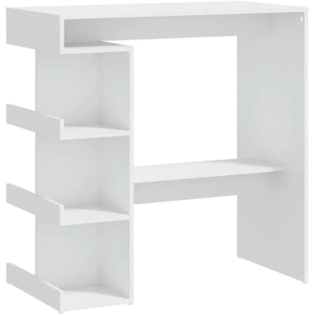 VIDAXL Bar Table with Storage Rack White 100x50x101.5cm Engineered Wood Vidaxl 8720286834145