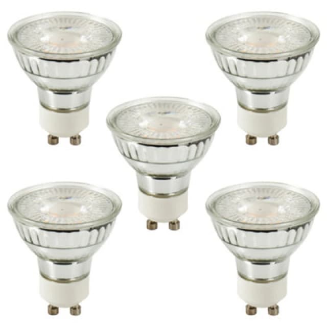 Litecraft Gu10 5W Pack Of 5 Warm White Dimmable LED Light Bulbs