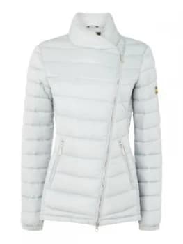 Barbour Jurby Quilted Jacket With Stand Collar White