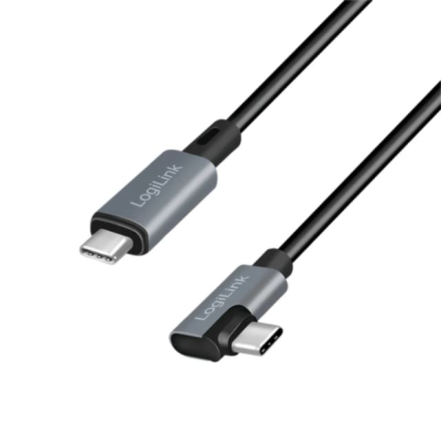 LogiLink CU0182 USB cable USB 2.0 1m USB C Black. Silver