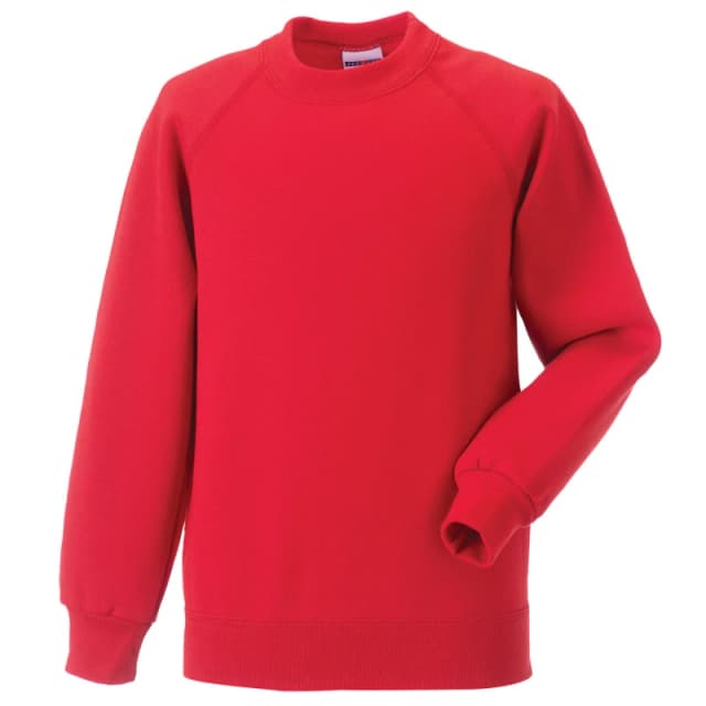 Jerzees Schoolwear Jerzees Schoolgear Raglan Sleeve Sweatshirt Pack of 2 in Light Red Size: 3-4 Years Light Red Unisex 3-4 Years