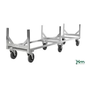 Slingsby Long Load Trolley, Electro Galvanised Finish. L x W x H 2800 x 608 x 70