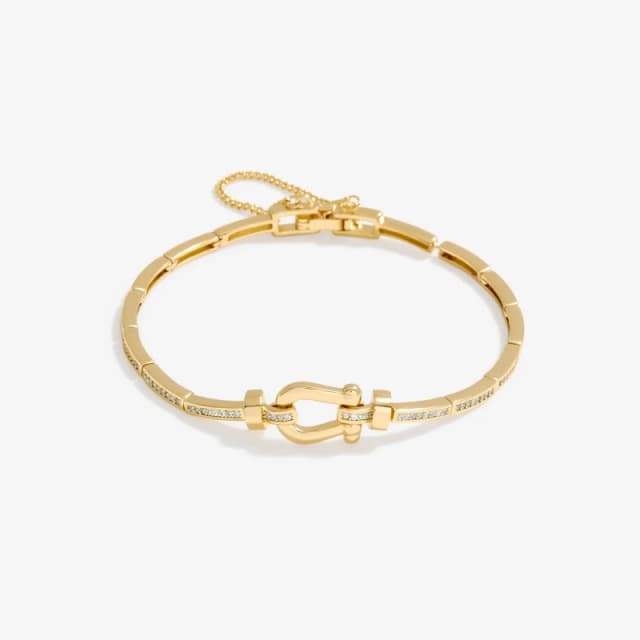 Inicio Gold Plated Cubic Zirconia Snaffle Bracelet - Gift Jewellery Sets One Size Gold 70544810000