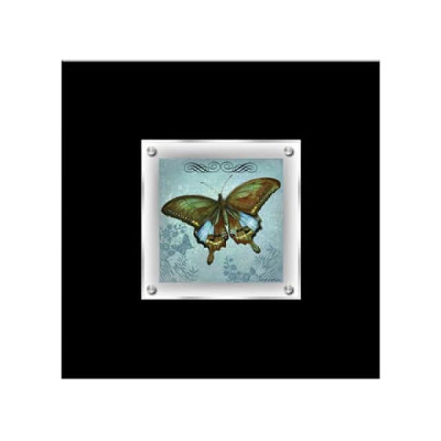 Premier Housewares Butterfly 1 Framed Wall Art Home Wall Decor Black