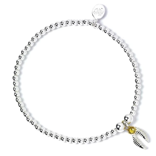 Harry Potter Ball Bead Bracelet with Golden Snitch Charm & Crystal elements