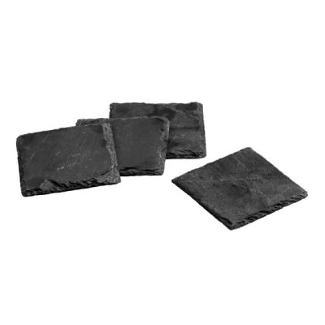 Premier Housewares Set Of Four Slate Square Coasters Grey