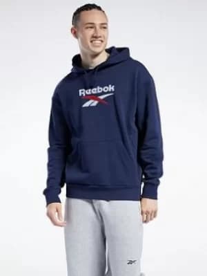 Reebok Classics Foundation Vector Hoodie, White/Navy/Red, Size L, Men