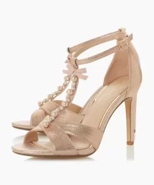 Head Over Heels by Dune Pink 'Moina' Mid Stiletto Heel Peep Toe Sandals - 3