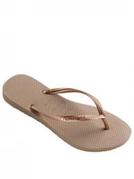 Havaianas Slim Flip Flop - Rose Gold, Rose Gold, Size 3-4, Women